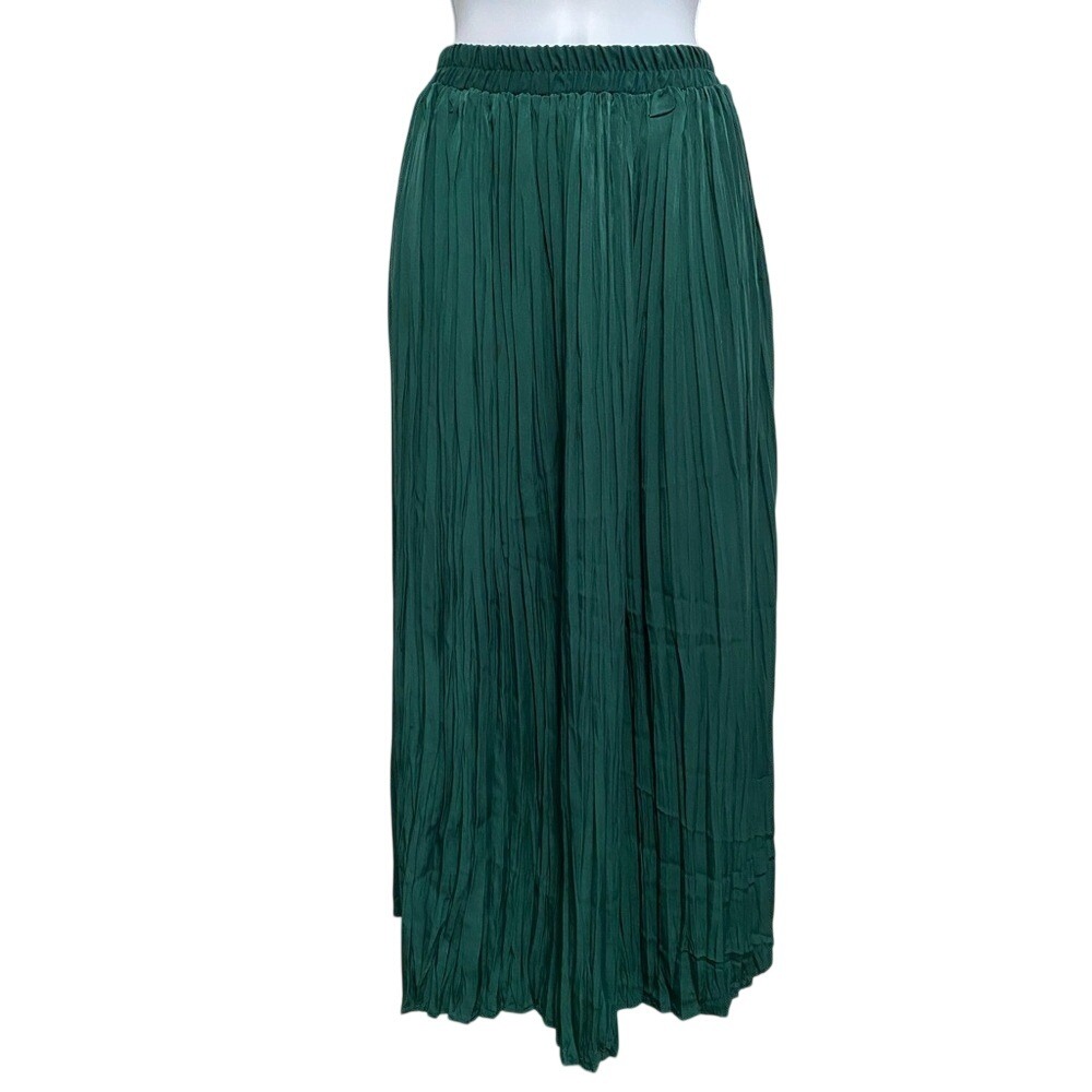 Vintage Pleated Maxi Skirt Preppy Capsule Minimalist European Summer Academia